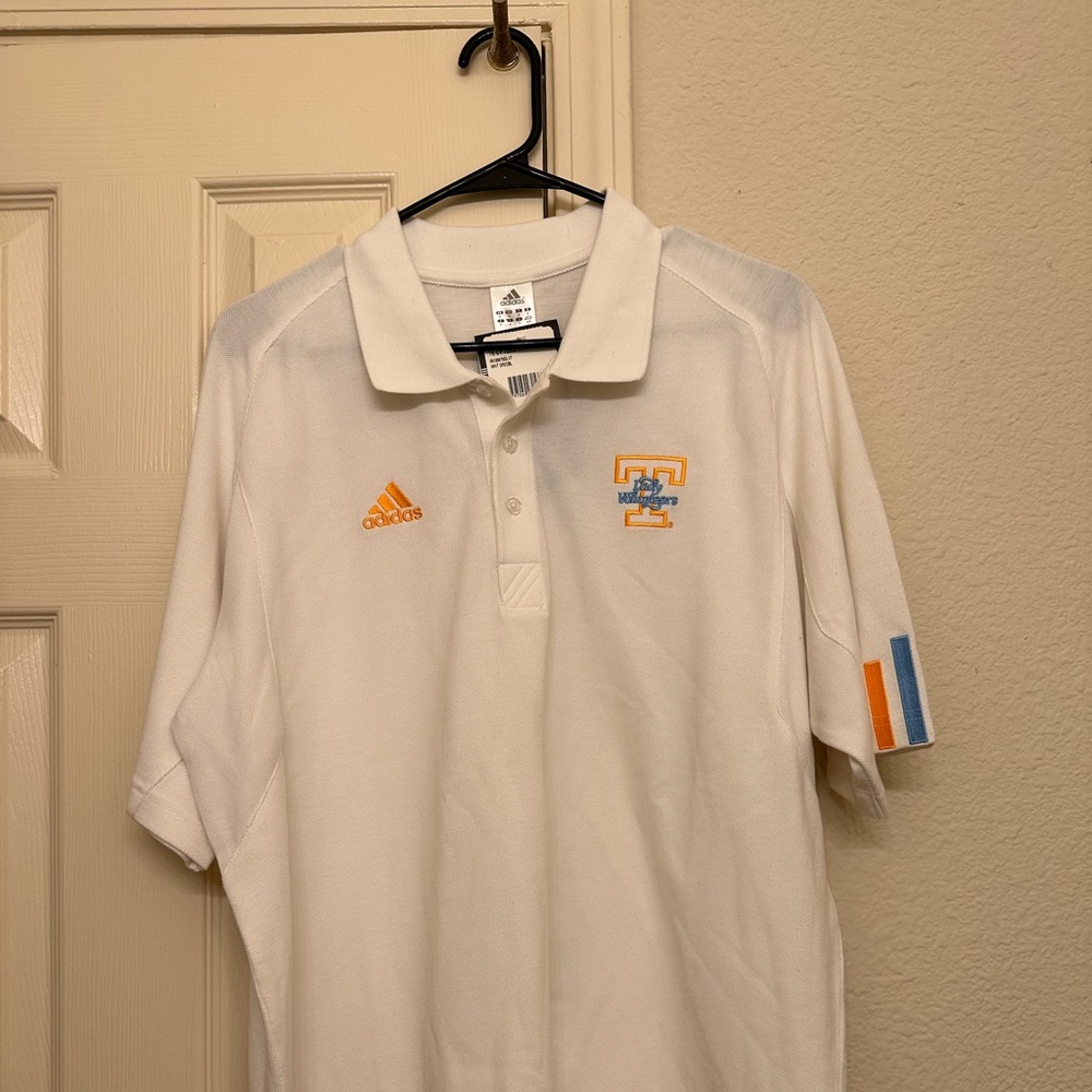 NWT Official Tennessee Lady Vols Adidas Polo Shirt Men's Medium NCAA Volunteers
